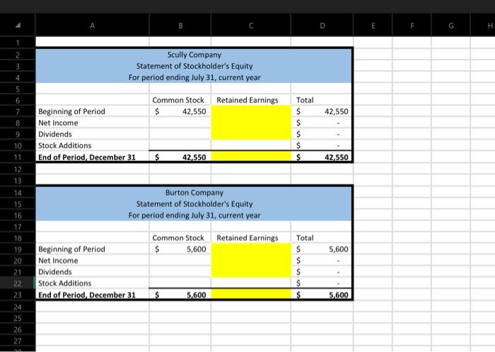 be input is on the journal entries worksheet. Please note: not every