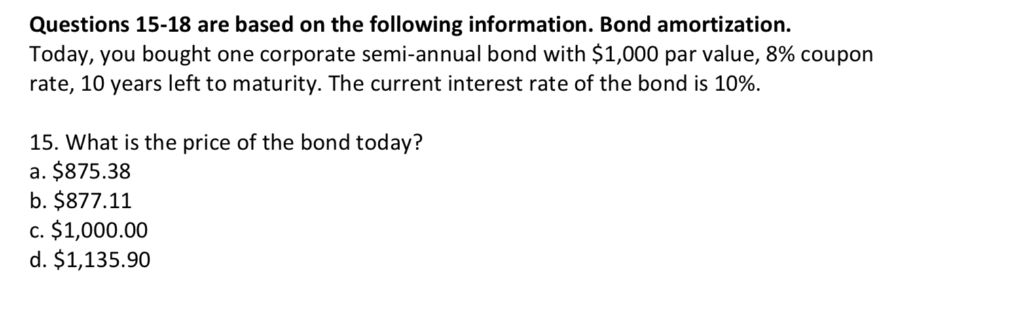  Please help solve correctly with explanations Questions 15-18 are based on