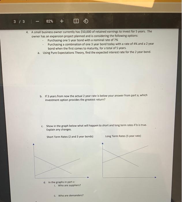  3 / 3 82% + 4. A small business owner currently