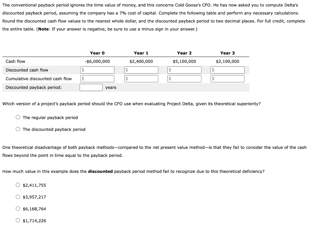 payback period that helps in their capital budgeting decisions. Consider the case