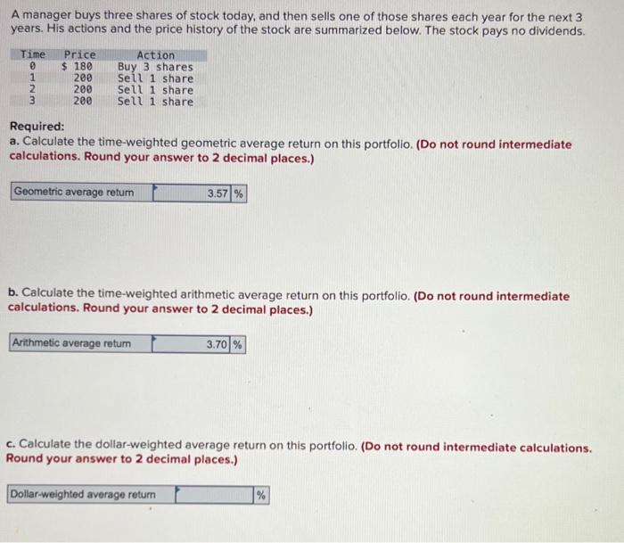 I just need help with the dollar weighted average please. thank you