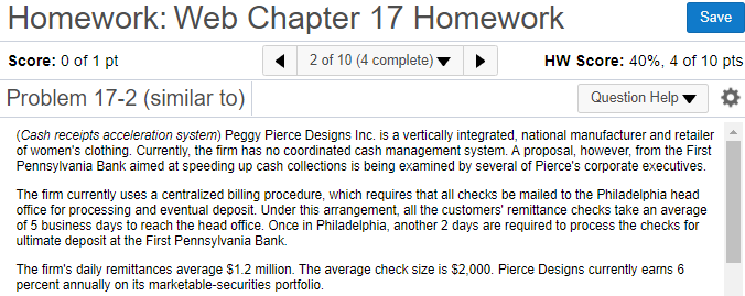 Answer abc&d. I will rate. Save Homework: Web Chapter 17 Homework