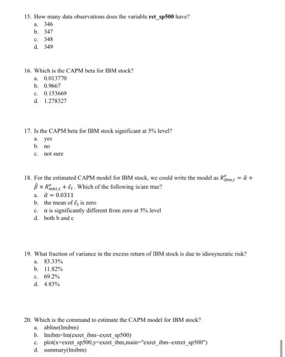 > setwd("-/Dropbox/Teaching/EF4822_Spring2020") > sp500=read.csv"sp500.csv", header=T) > head(sp500) Date Open High Low Close