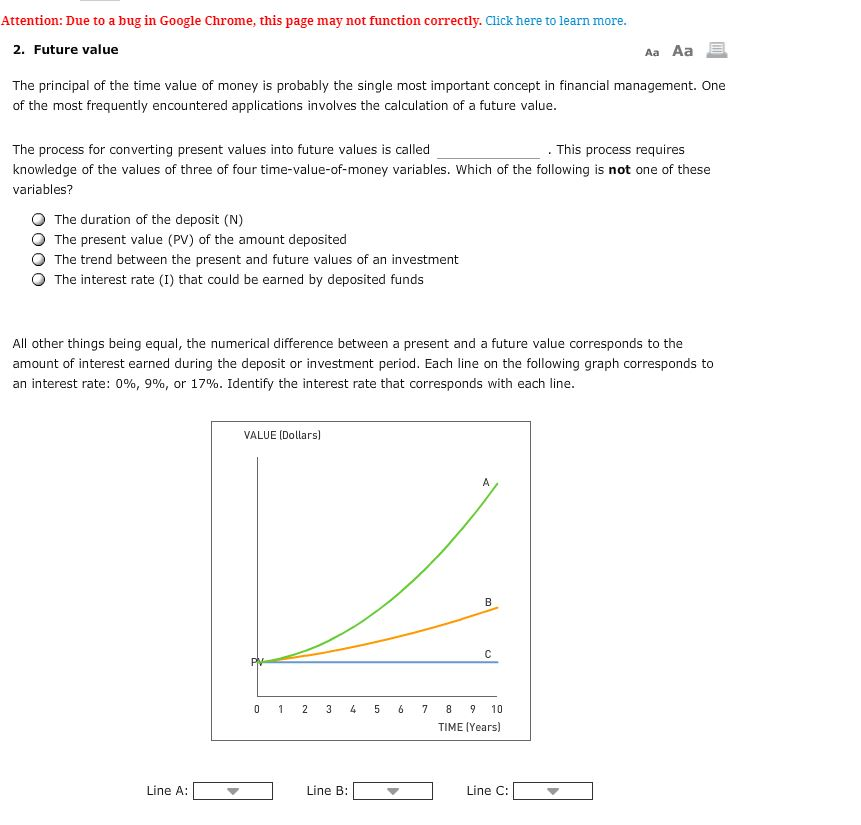 Attention: Due to a bug in Google Chrome, this page may