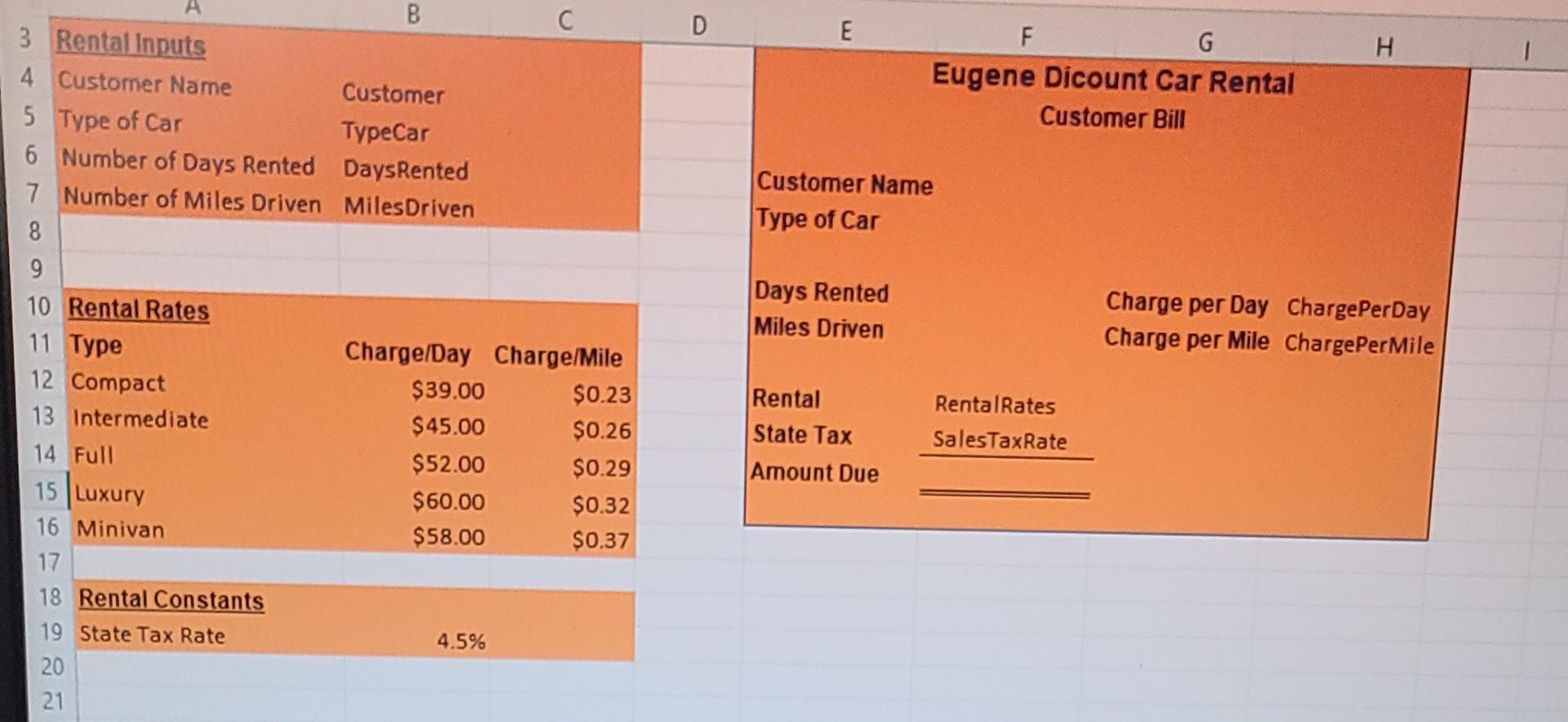 the Rental Bill: please look at the 3 photos i attached to