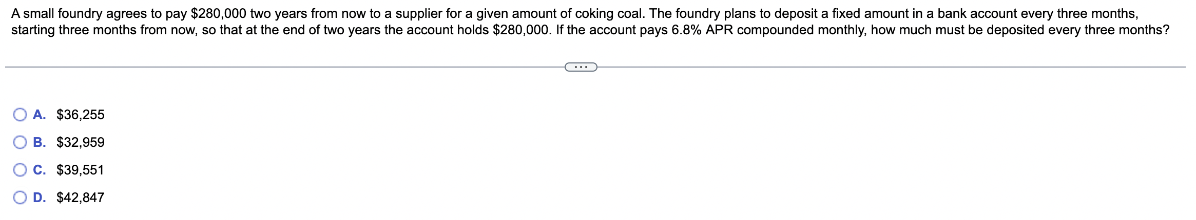 B. \\( \\$ 16,296 \\) C. \\( \\$ 13,580 \\) D. \\(
