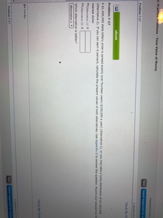  Practice Problems - Time Value of Money Problem 7-27 Save St