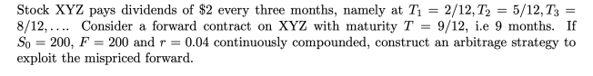 Please don't copy wrong answer. Thank you so much Stock XYZ pays