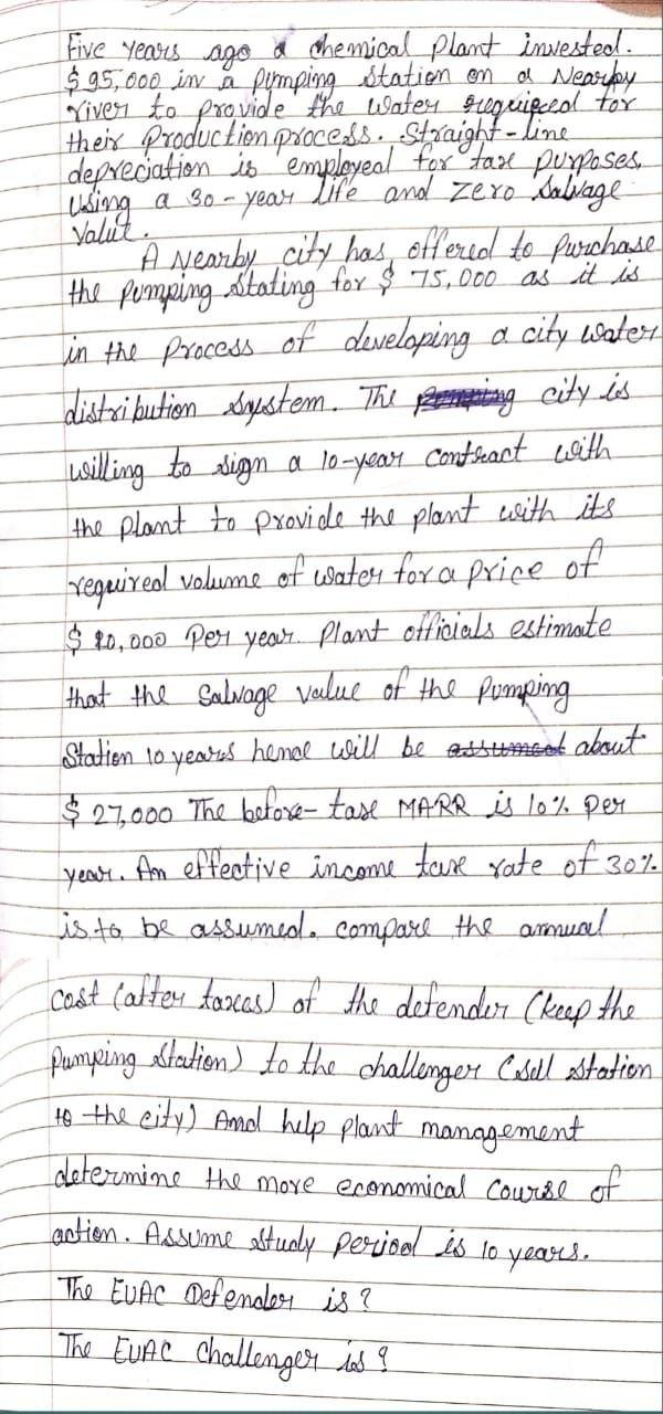 i need the answer quickly using a so- Five years ago di