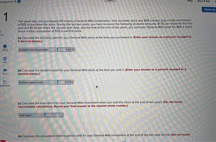 need help with part C and D Help Assignment 8 Save