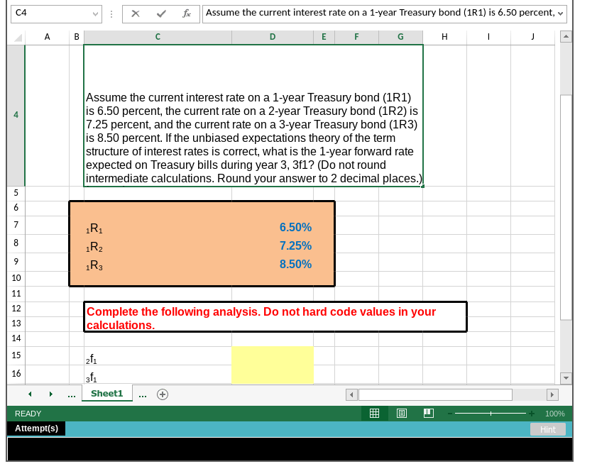 C4 ? | | ? ? Assume the current interest rate
