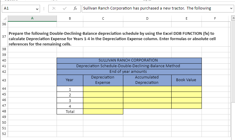 purchase. The Controller has asked you to calculate the depreciation for the