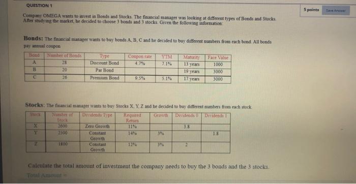 please make shure you write the final anwser QUESTION 1 5 points