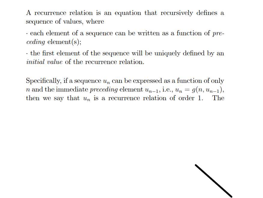 Part 6 please A recurrence relation is an equation that recursively