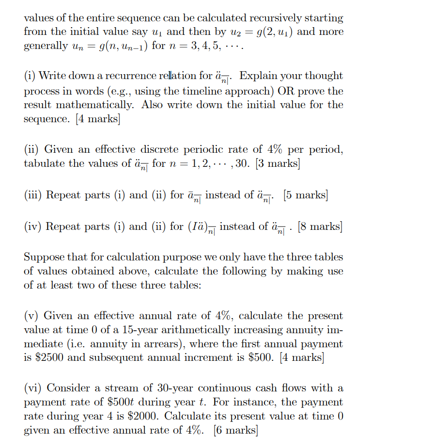 defines a sequence of values, where - each element of a sequence