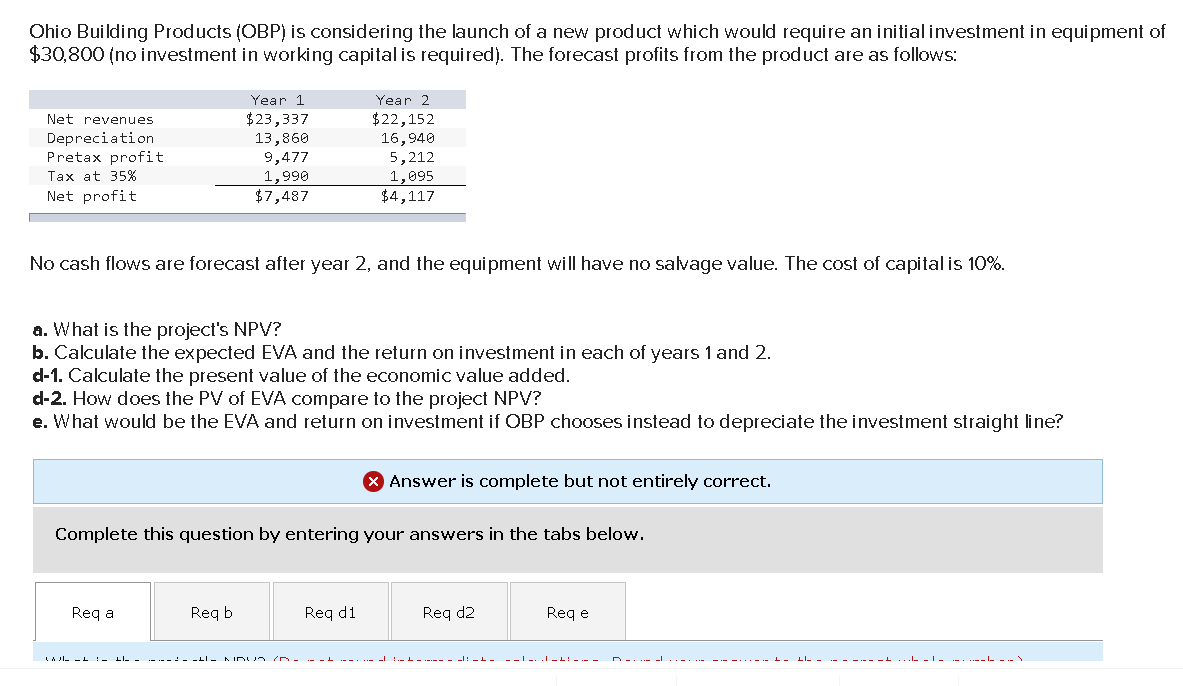 I need help with questions B, D-1, and E. All the information