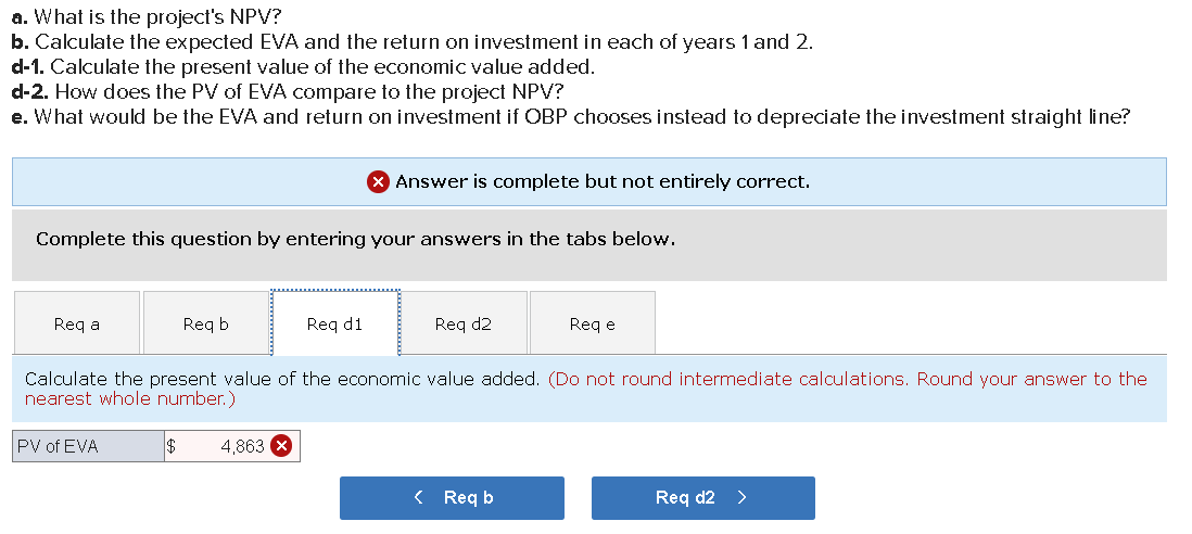 and 3672 for year 2. For D-1 PV of EVA is also