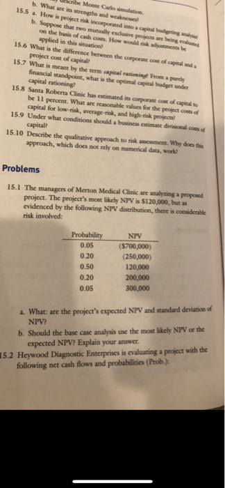  Please answer problem 15.1 with details on how to get to