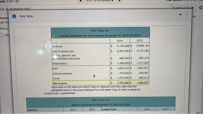 pts Homework: Chapter 14 Homework 3 of 7 (0 complete) P14-9 (similar