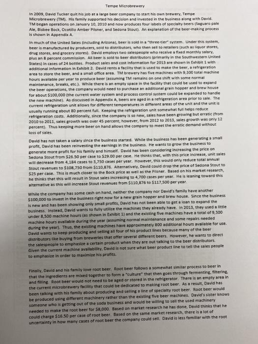  Tempe Microbrewery In 2009, David Tucker quit his job at a