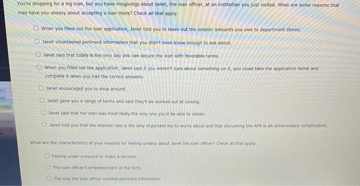 that you should examine. Which of the following questions should be asked