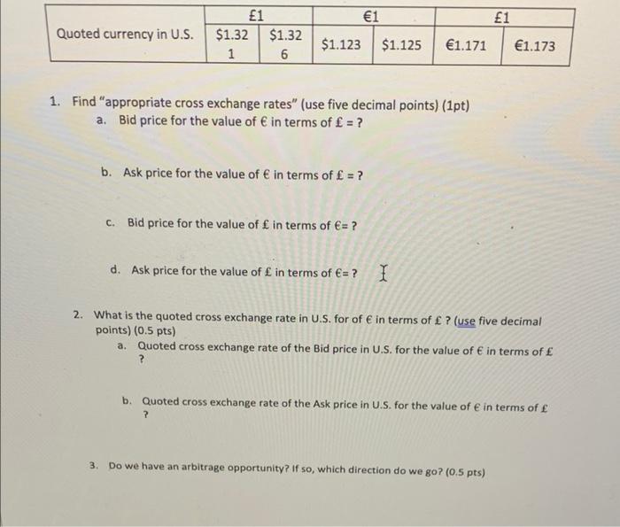 help with question 3 please 1 1 Quoted currency in U.S. 1