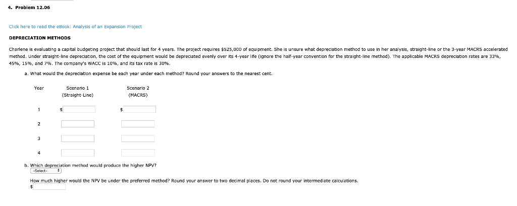  4. Problem 12.06 Click here to read the eBook: Analysis of