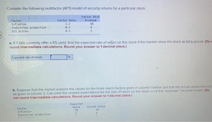  please answer expected rate of return for a &b Consider the