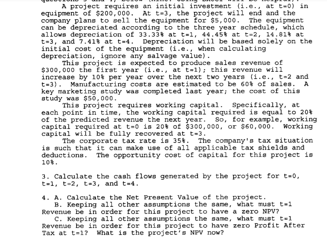 Please use excel to do it. These are all informations A project
