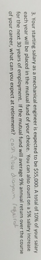 3. Your starting salary as a mechanical engineer is expected to