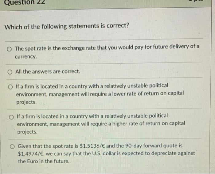 pts Which of the following statements is incorrect? O The current cost