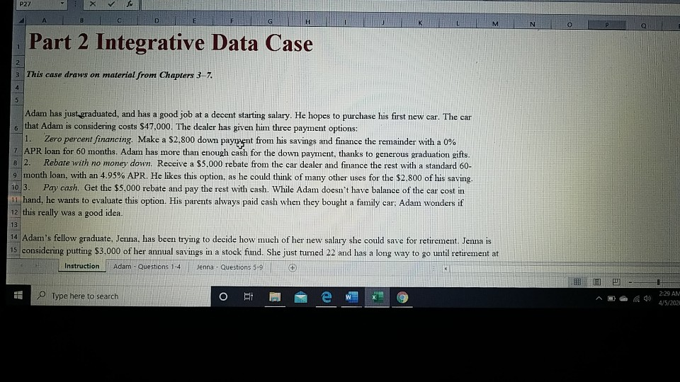  MNOP Part 2 Integrative Data Case 3 This case draws on