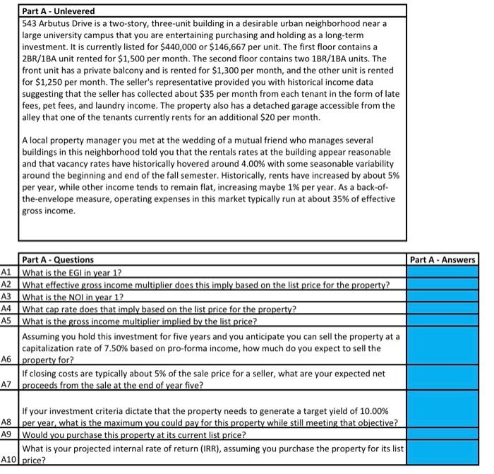  If anyone could please help me do parts A, B, and