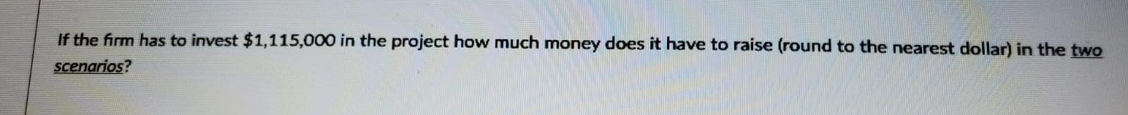 is considering a project with an initial investment of $1,115,000. The annual