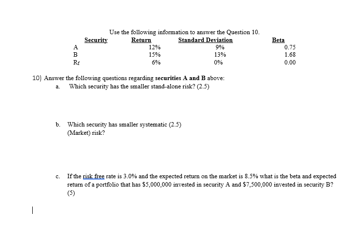 please show all work A B RE Use the following information to