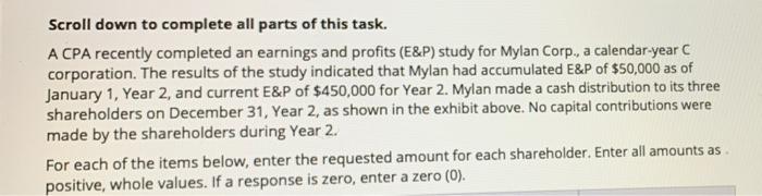  Scroll down to complete all parts of this task. A CPA