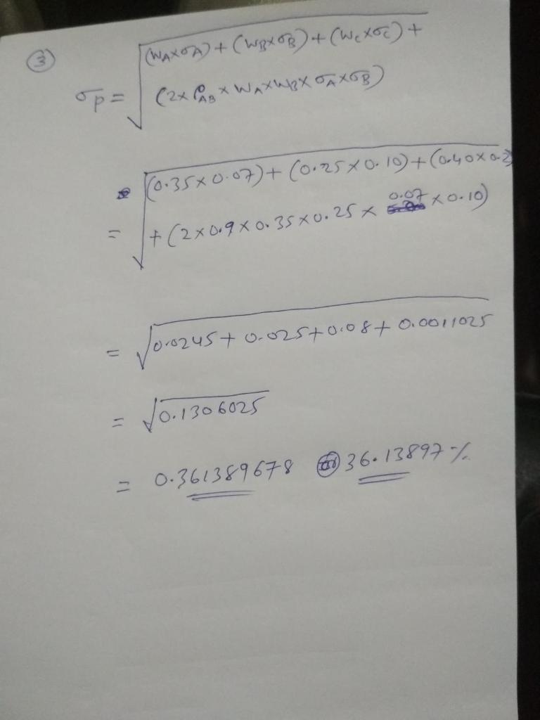 Using this work You want to optimize a portfolio composed of 3