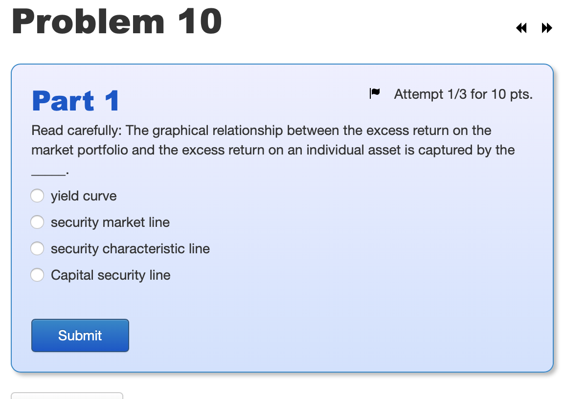  Problem 10 Part 1 | Attempt 1/3 for 10 pts. Read