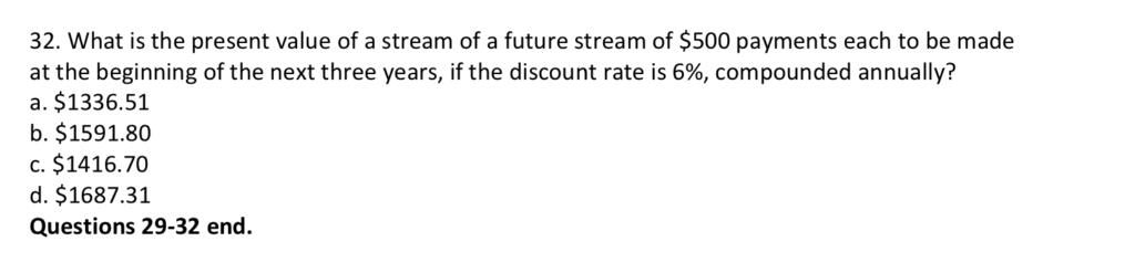 following information. Annuity and Annuity Due. You would like to make an