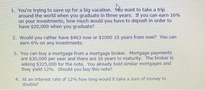  help please 1. You're trying to save up for a big