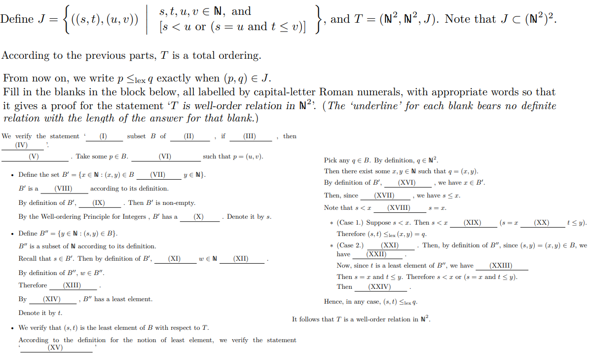  Define J= ((s,t), (u, v)) s, t, u, v E N,