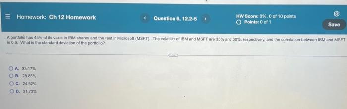  Homework: Ch 12 Homework @ Question 6, 12.2-5 HW Score: 0%,