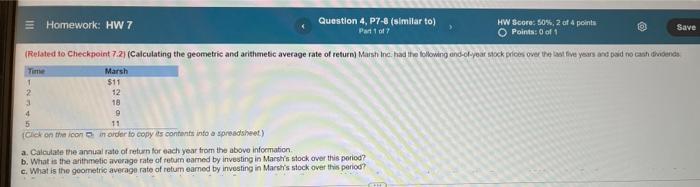 answer all parts please Homework: HW 7 Question 4, P7-e (similar to)