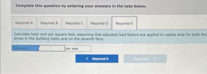 and is nonrentable. The nonrentable space consists of areas contained in the