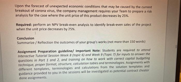 Assume that for Project 2, the company finally chose Option B. It