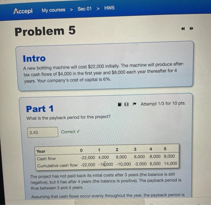  part 2 only Accepi My courses > Sec 01 > HW5