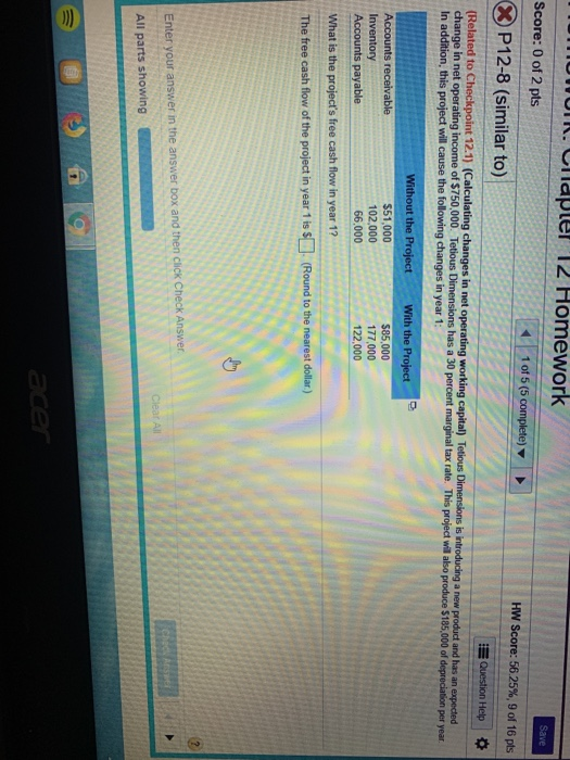 please also explain if possible ! (: Save Oik. Chapter 12 Homework