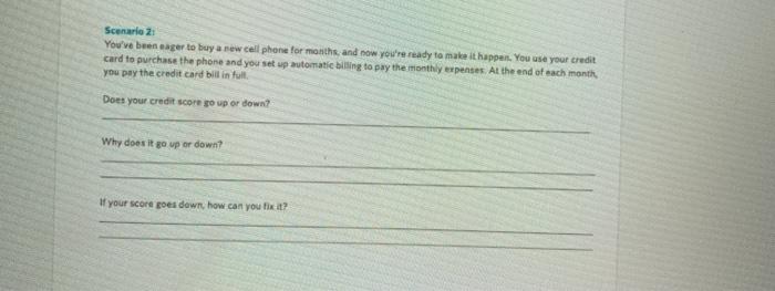 M EIIE 3* ... En DIRECTIONS: Complete scenarios 1-4 based on the