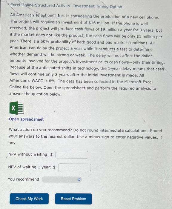 Both the question and the excel spreadsheet has been provided. Please help!