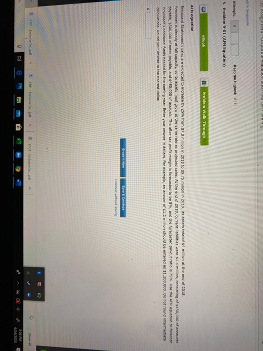  U. Agent kommer Attempts: Keep the Highest: 0/10 5. Problem 9-01